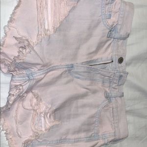 New hollister pink wash shorts
